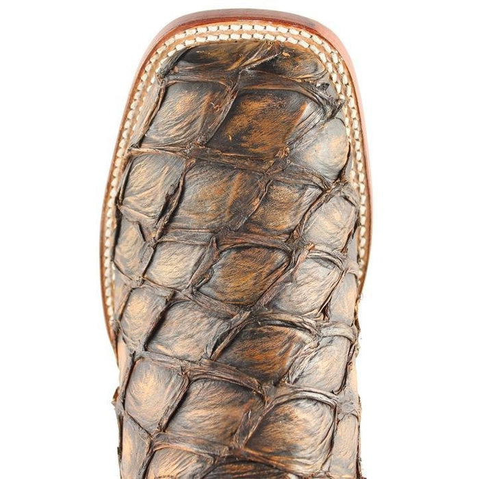 Botas de Pescado Pirarucu Original en Horma Rodeo Cuadrada