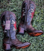 Botas de Piton Grabado para Mujer en Punta Oval
