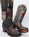 Botas de Piton Grabado para Mujer en Punta Oval