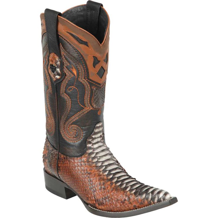 Zapatos Casuales de Piton Original Color Negro Gamuza - Los Altos Boots