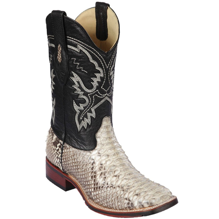 Botas de Piton Original Horma Ranchera Cuadrada Ancha Suela TPU