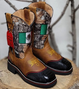 Botas de Trabajo Bandera de Mexico con Casco de Acero - Image 6