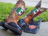 Botas de Trabajo Bandera de Mexico con Casco de Acero