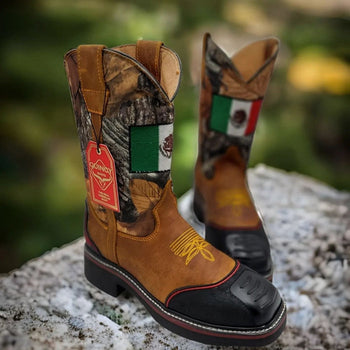 Botas de Trabajo Bandera de Mexico con Casco de Acero - Image 3