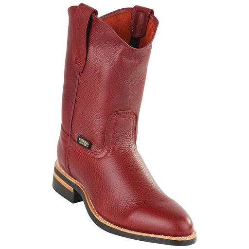 Botas de Trabajo con Suela de Hule Color Vino OM