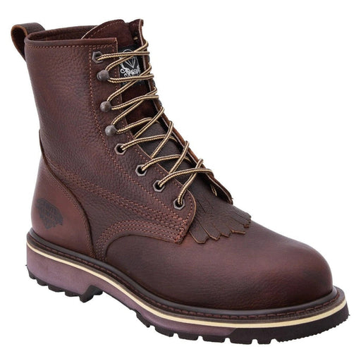 Botas de Trabajo de Agujetas con Barbitas Color Cafe WD
