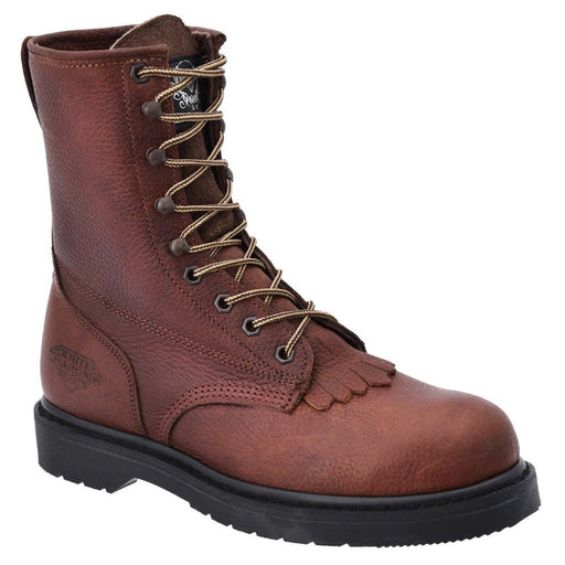 Botas de Trabajo de Agujetas con Barbitas Color Cafe WD