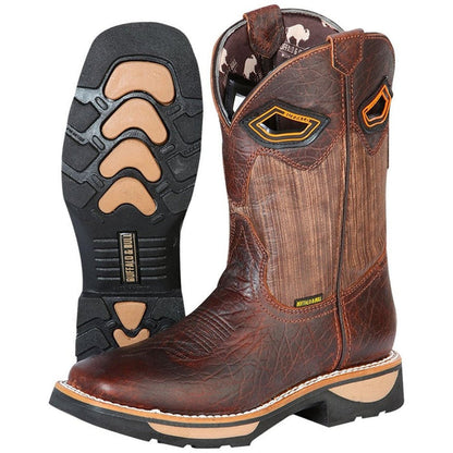 Botas de Trabajo de Cuello de Toro Horma Rodeo Color Miel GEN - Image 3