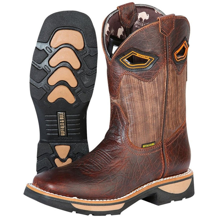 Botas de Trabajo de Cuello de Toro Horma Rodeo Color Miel GEN - Image 3