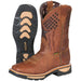 Botas de Trabajo de Cuero Horma Rodeo Color Tan con Estrellas