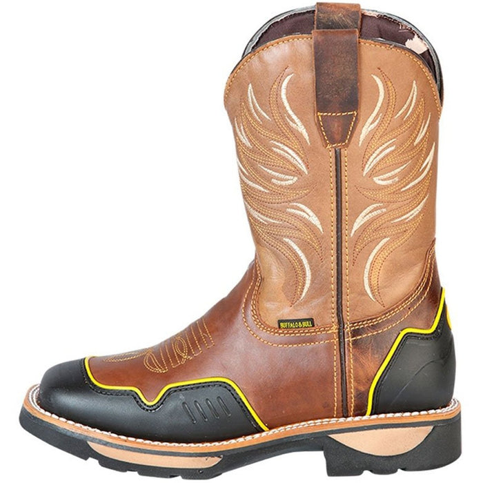 Botas de Trabajo de Cuero Horma Rodeo Color Tan con Proteccion GEN - Image 2
