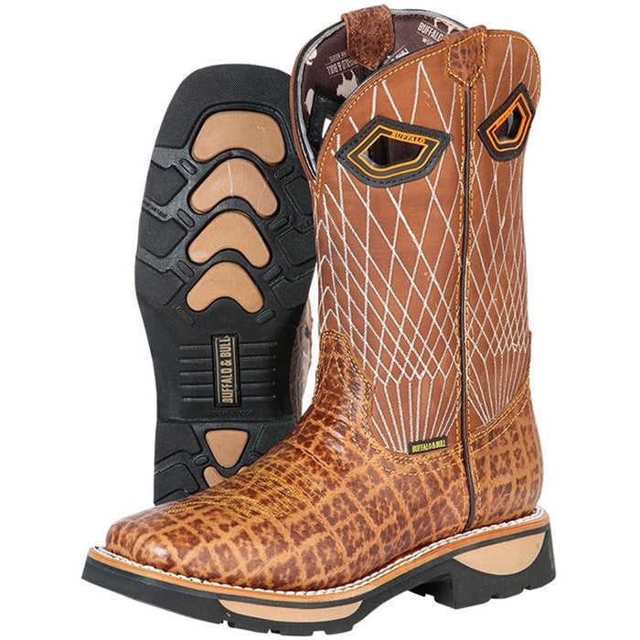 Botas de Trabajo de Cuero Original Horma Rodeo Color Arena GEN - Image 4
