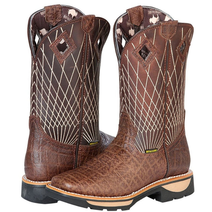 Botas de Trabajo de Cuero Original Horma Rodeo Color Tan - Image 2