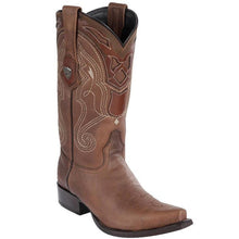 Botas Vaqueras de Cuero con Punta Recortada