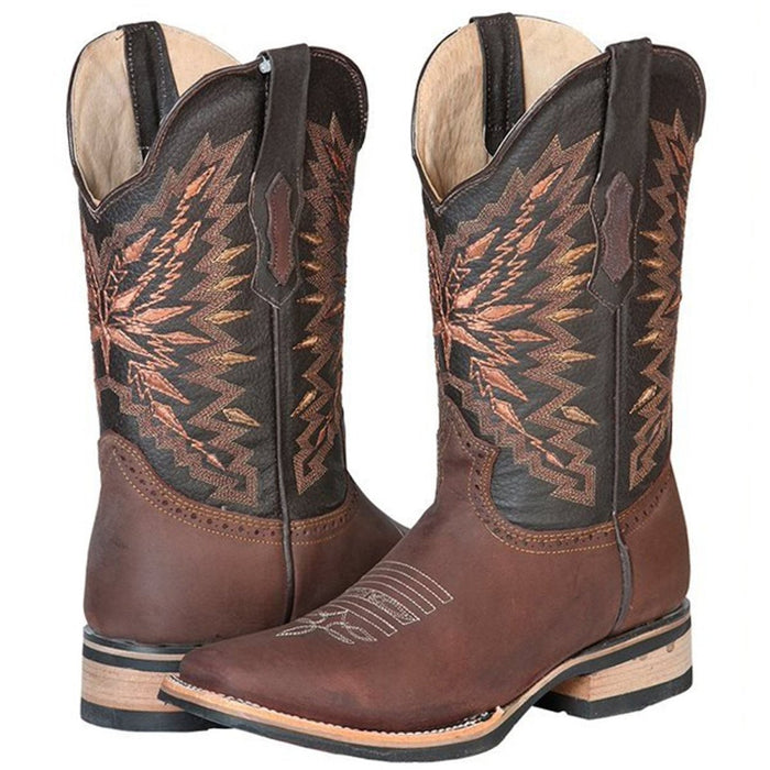 Botas Vaqueras de Cuero Crazy Horma Rodeo Color Cafe