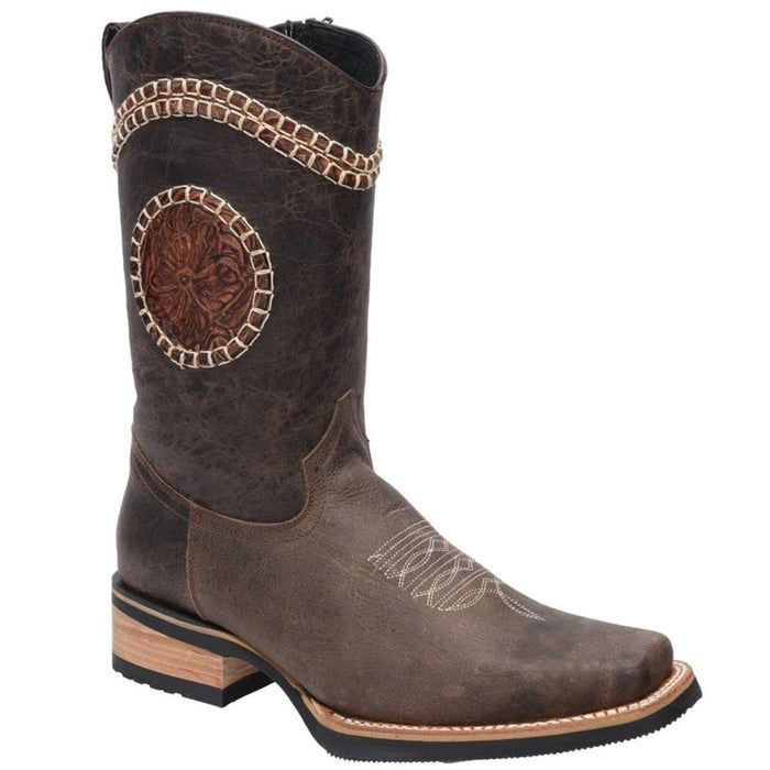 Botas Vaqueras de Cuero Crazy Original con Zipper Horma Rodeo