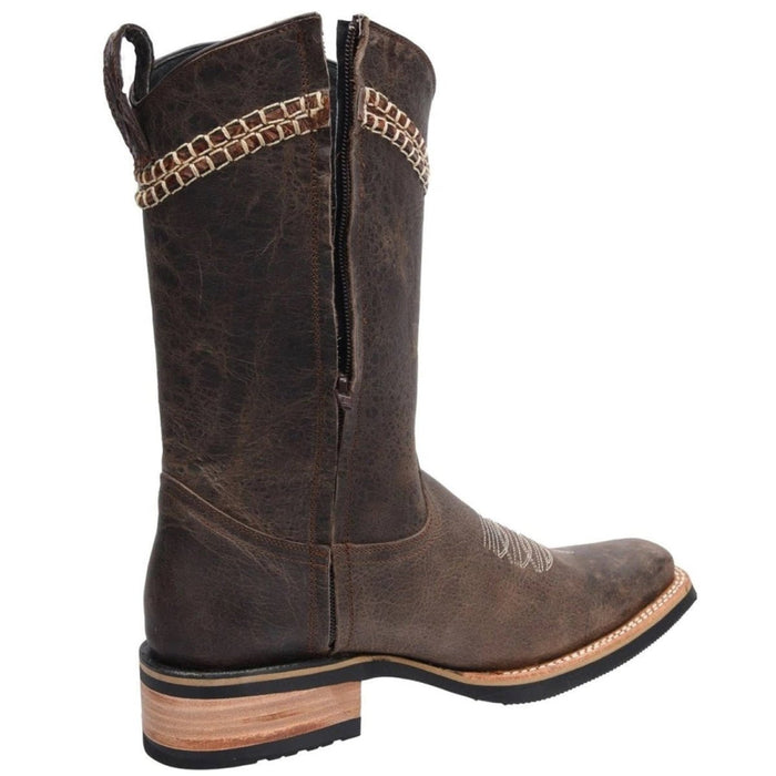 Botas Vaqueras de Cuero Crazy Original con Zipper Horma Rodeo