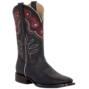 Botas de Cuero Crazy Original para Mujer en Horma Rodeo Color NegroGEN-42977 - Image 2