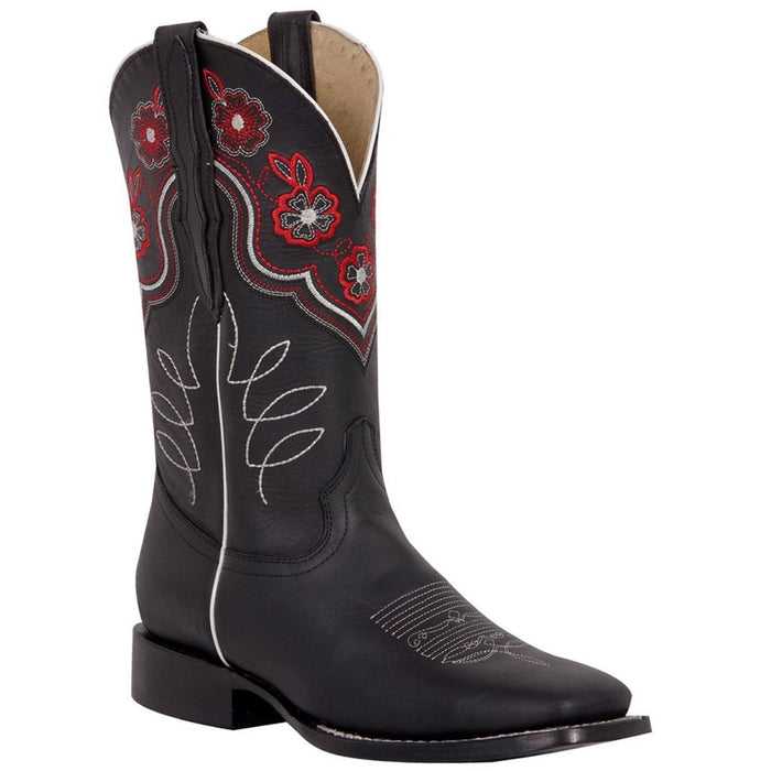 Botas de Cuero Crazy Original para Mujer en Horma Rodeo Color NegroGEN-42977 - Image 2