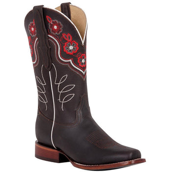 Botas Vaqueras de Cuero Crazy Original para Mujer en Horma Rodeo