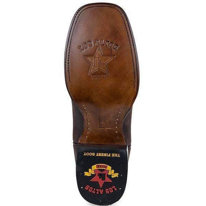 Botas Vaqueras de Cuero Crazy Punta Ancha Color Café