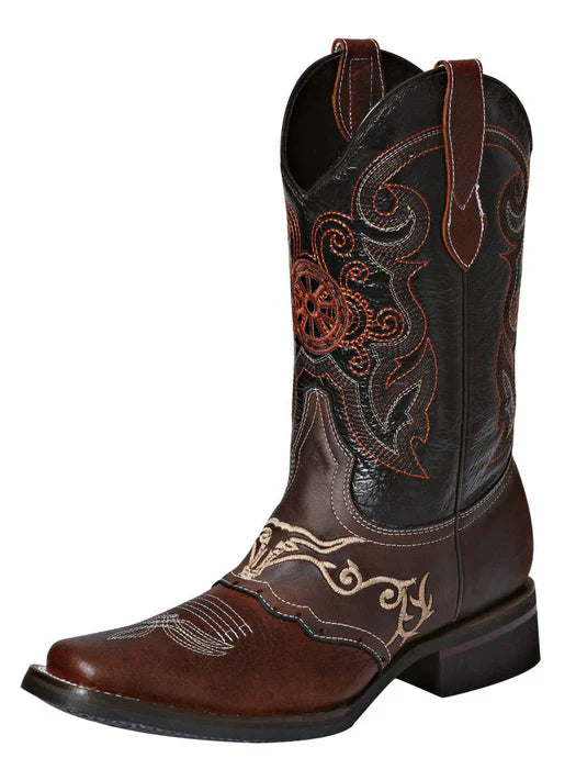 Botas Vaqueras de Cuero de Bisonte Original Horma Rodeo GEN