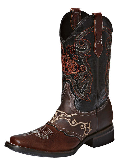 Botas Vaqueras de Cuero de Bisonte Original Horma Rodeo