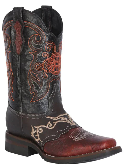 Botas Vaqueras de Cuero de Bisonte Original Horma Rodeo GEN