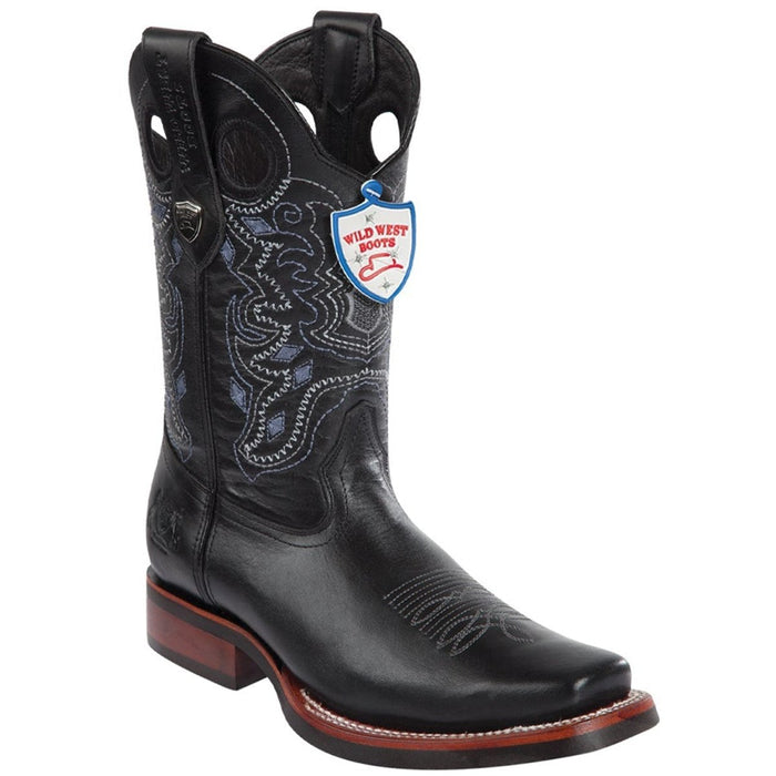 Botas Vaqueras de Cuero en Horma Rodeo y Suela de Hule