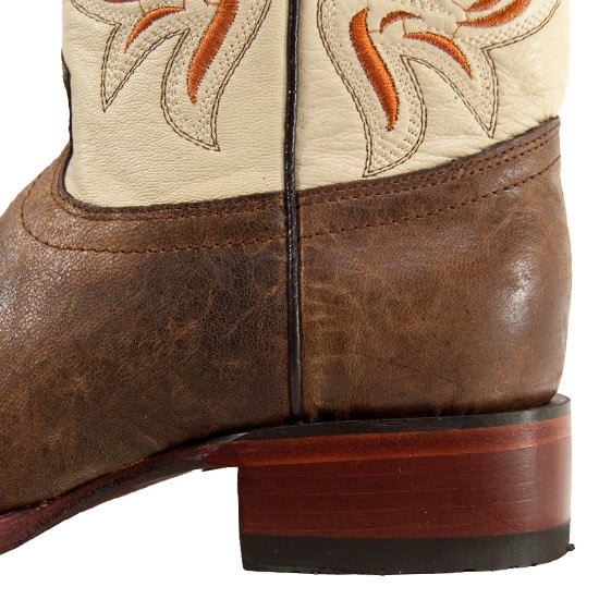 Botas Vaqueras de Cuero en Punta Amplia para Dama