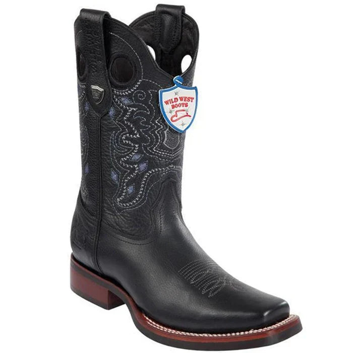 Botas Vaqueras de Cuero Grisly en Horma Rodeo y Suela de Hule WW - Image 2