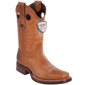 Botas Vaqueras de Cuero Grisly en Horma Rodeo y Suela de Hule