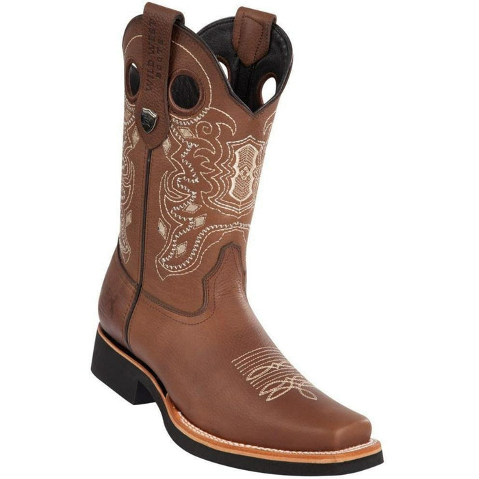 Botas Vaqueras de Cuero Grisly Horma Rodeo Cuadrada WW - Image 4