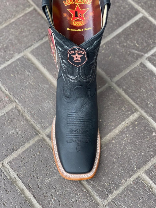 Botas Vaqueras de Cuero Grisly Original Punta Ancha