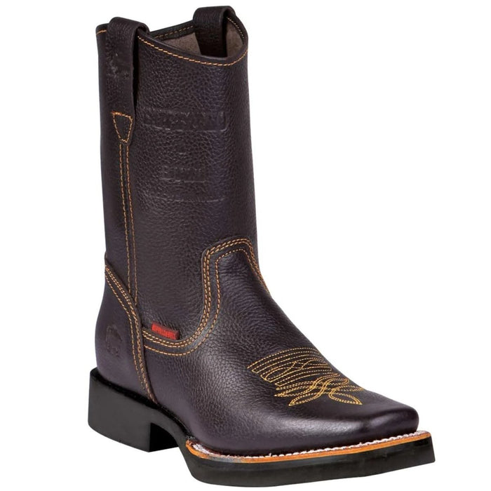 Botas Vaqueras de Cuero Horma Rodeo Color Cafe