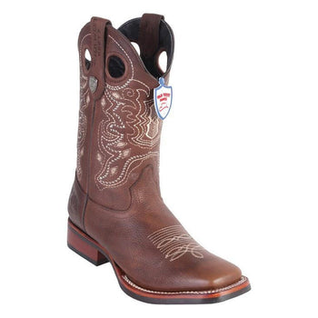 Botas Vaqueras de Cuero Original Horma Rodeo Suela de Hule