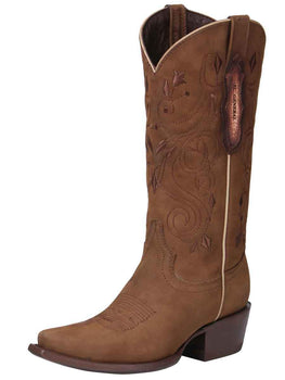 Botas de Gamuza Original para Mujer Horma Rodeo Camel GEN-34513