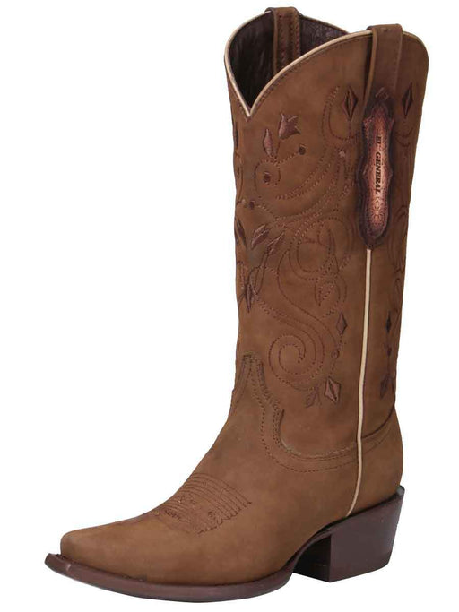 Botas de Gamuza Original para Mujer Horma Rodeo Camel GEN-34513