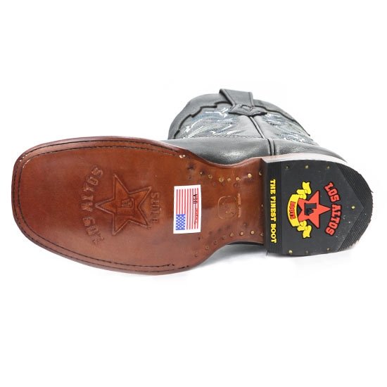 Botas Vaqueras de Cuero Vergel en Punta Cuadrada para Dama