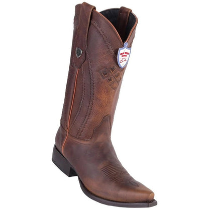 Botas Vaqueras de Cuero con Punta Recortada