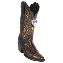 Botas Vaqueras de Piton Original en Punta Recortada para Dama WW-2345707
