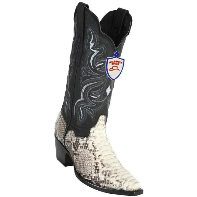 Botas Vaqueras de Piton Original en Punta Recortada para Dama WW