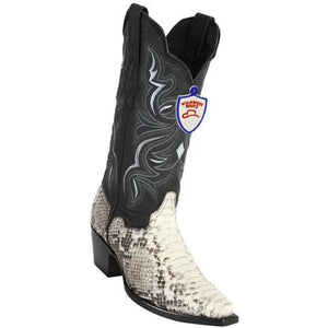 Botas Vaqueras de Piton Original en Punta Recortada para Dama WW