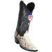 Botas Vaqueras de Piton Original en Punta Recortada para Dama WW