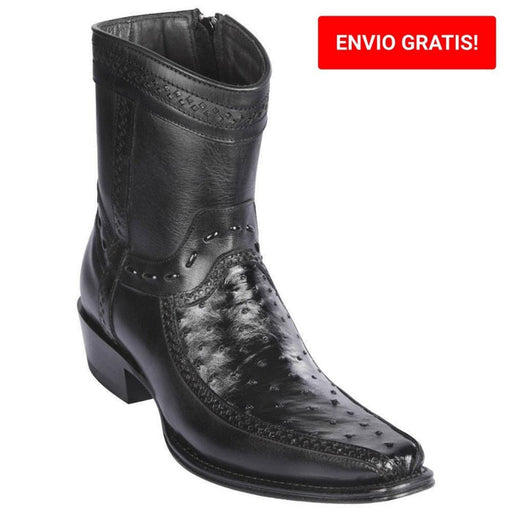 Botin Avestruz con Venado Original Punta Europea LAB