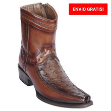 Botin Avestruz con Venado Original Punta Europea LAB
