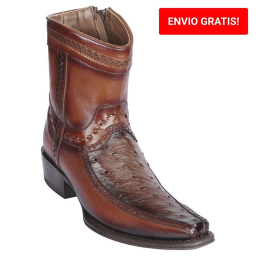 Botin Avestruz con Venado Original Punta Europea LAB