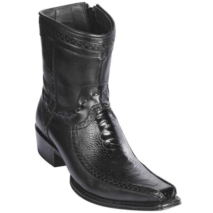 Botin Avestruz Pata con Venado Punta Europea LAB