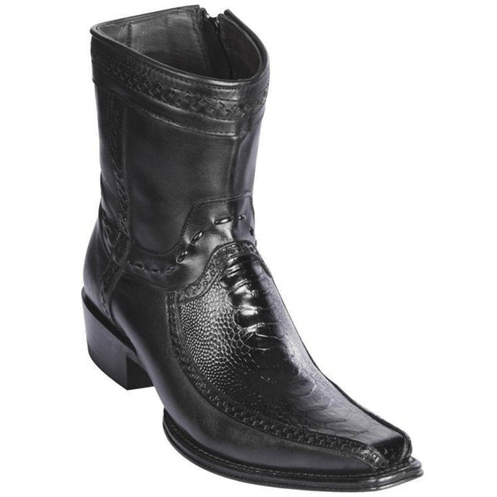Botin Avestruz Pata con Venado Punta Europea LAB