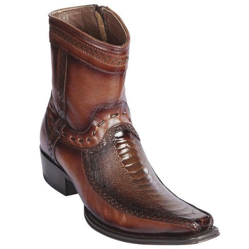 Botin Avestruz Pata con Venado Punta Europea LAB
